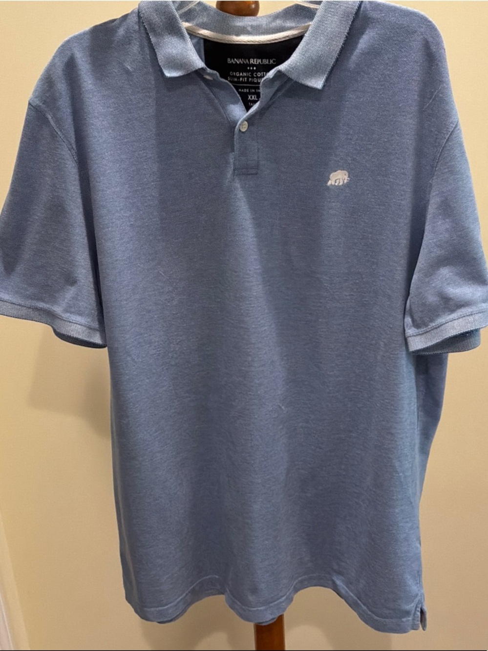 Banana Republic Men's Sky Blue Polo with Embroidered Logo size xxl tall